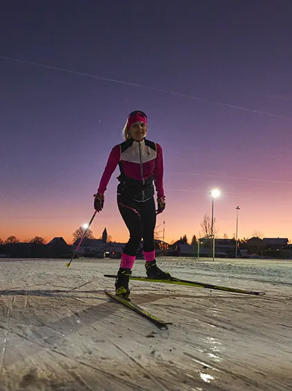 Langläuferin in Finsterau