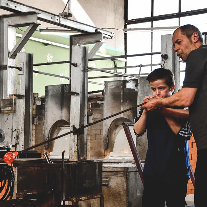 Glasblasen Glashütte Eisch