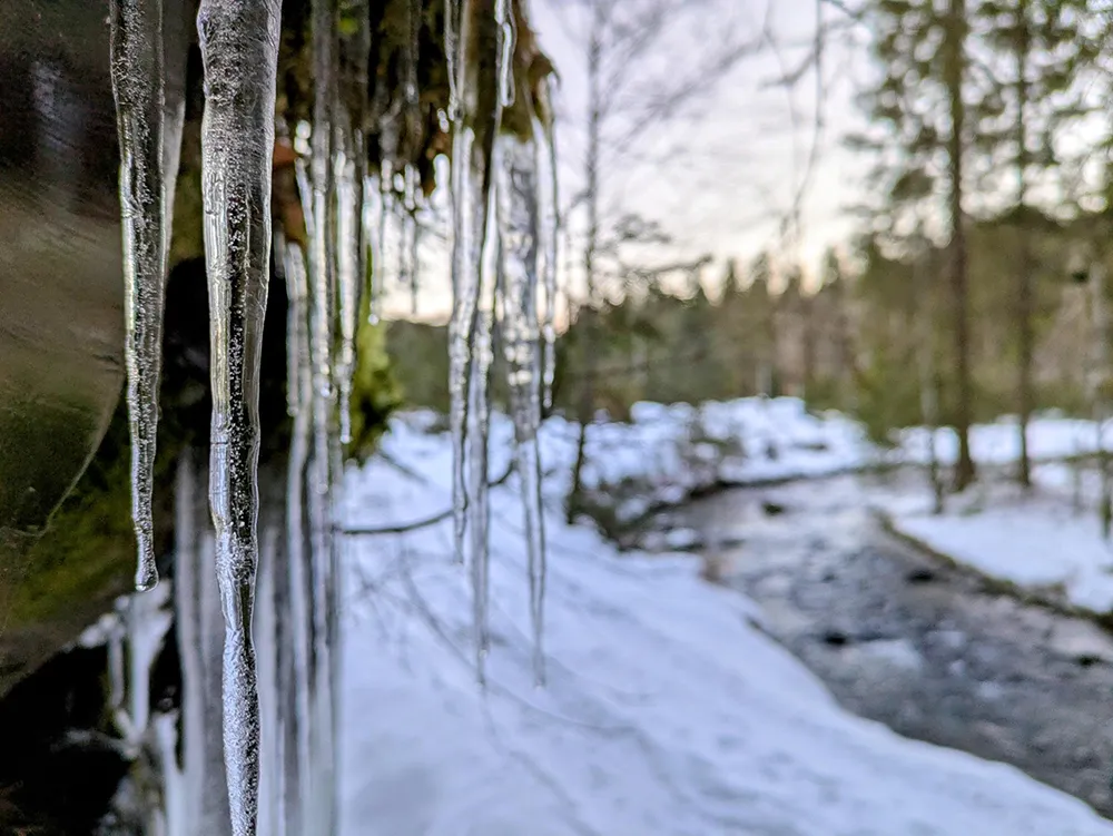 Im Winter am Flusswanderweg bei Bayerisch Eisenstein