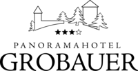 schwarzes Logo vom Panorama Hotel Grobauer in Spiegelau
